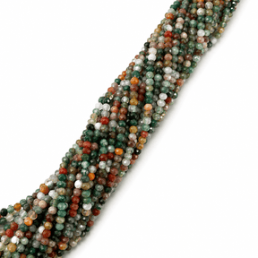 Indian Agat Perler – Facetterede Rondel (2x2mm) - Uniq Perler - 122438