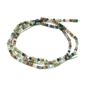 Indian Agat Perler – Facetterede Rondel (2x2mm) - Uniq Perler - 122438