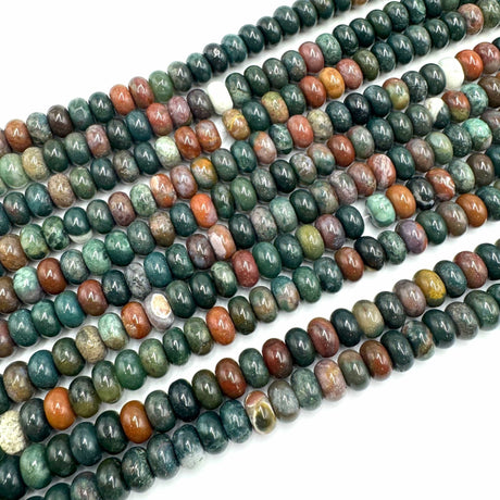 Indian Agat, rondel formet (5x8 mm) - Uniq Perler - 644677