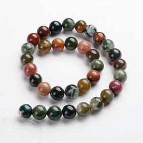 Indian Agat – Runde, Farve Mix (12mm) - Uniq Perler - 