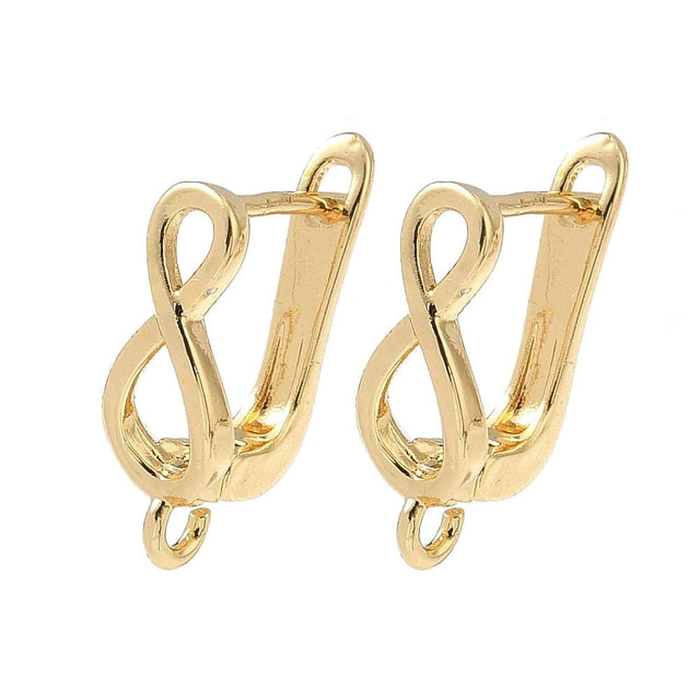 Infinity Ørestikkere – Langtidsholdbar Forgyldt Messing (16mm) - Uniq Perler - 115689