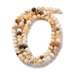 Jade - Beige, Round (4mm) - Uniq Perler - 249894