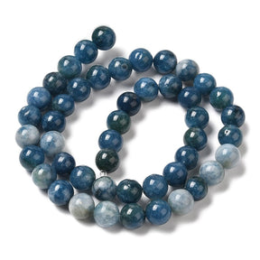 Jade, Blue, Round, 8 - 8.5mm - Uniq Perler - 1111489950
