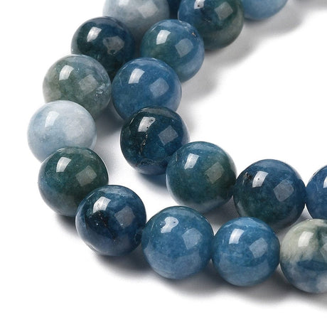 Jade, Blå, Runde, 8 - 8,5mm - Uniq Perler - 1111489950