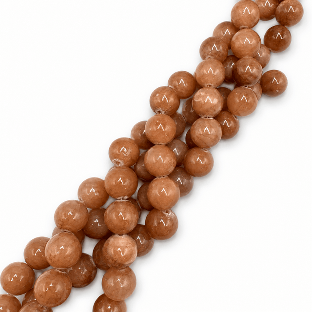 Jade - Brun, Runde (12mm) - Uniq Perler - 122236