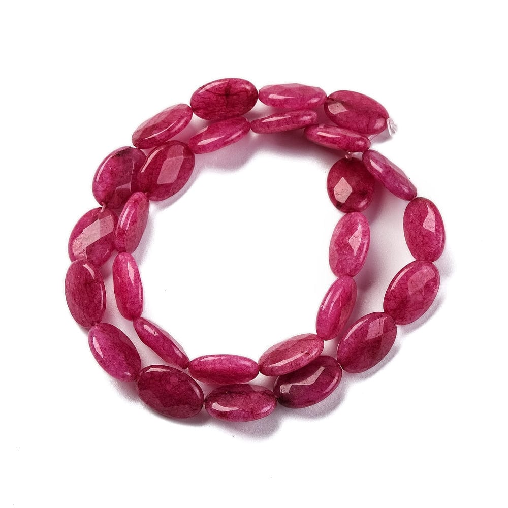 Jade, Facetteret, Ovale, (15x10x4mm) - Uniq Perler - 113972