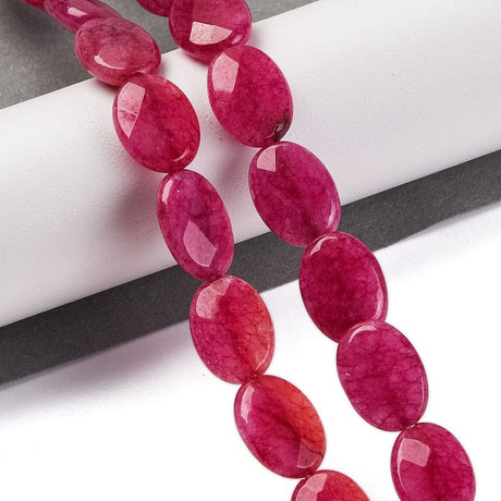 Jade, Facetteret, Ovale, (15x10x4mm) - Uniq Perler - 113972