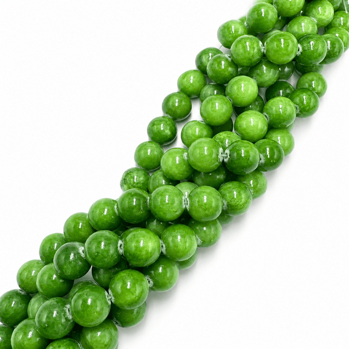 Jade -Grøn-Runde (12mm) - Uniq Perler - 123249