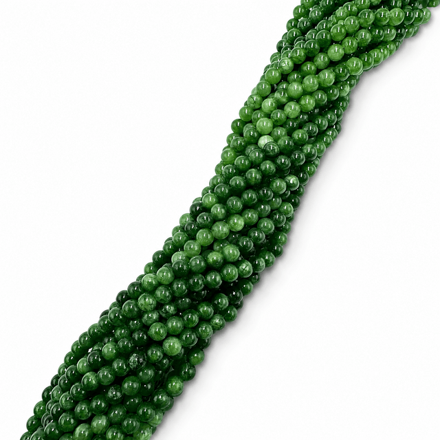 Jade – Grøn, Runde (4mm) - Uniq Perler - 115912