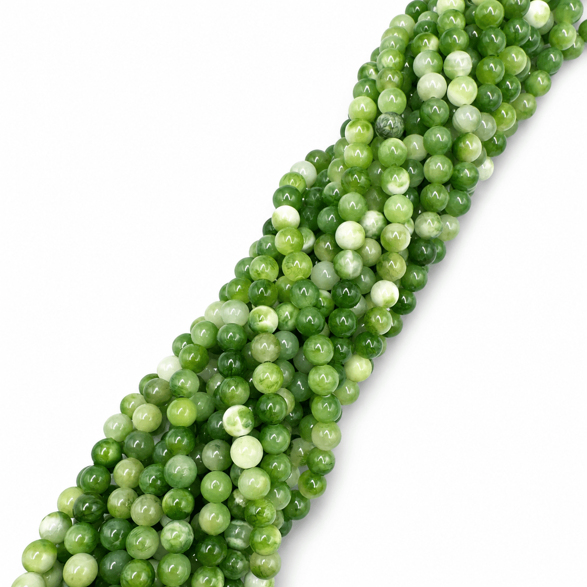 Jade - Grønne Nuancer (6mm) - Uniq Perler - 0000014414, 008841845679919974229848