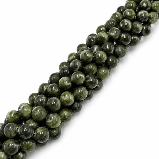 Jade -Mørk Grøn-Runde (12mm) - Uniq Perler - 123257