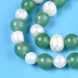 Jade Og Ferskvandsperler – Grøn, Runde Og Potato (8mm) - Uniq Perler - 126221