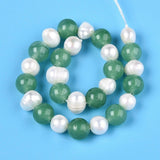 Jade Og Ferskvandsperler – Grøn, Runde Og Potato (8mm) - Uniq Perler - 126221