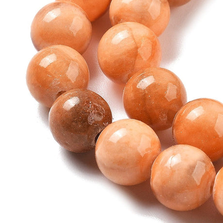 Jade – Orange/Brun, Runde (8,5mm) - Uniq Perler - 114690