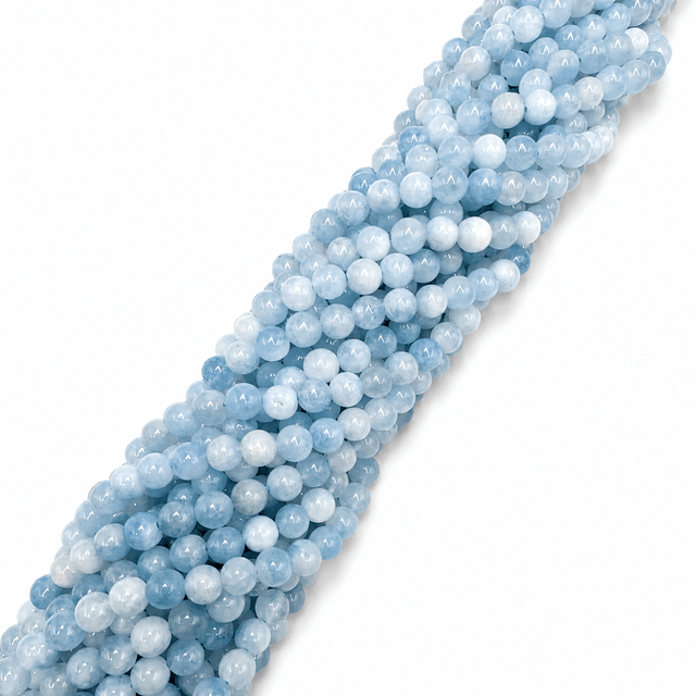 Jade Perler – 2 - Farvet Blå (6mm) - Uniq Perler - 117612