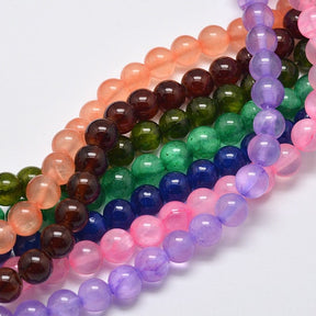 Jadeperlen, Sortierte Farben, 4mm, 10 Stränge - Uniq Perler - 1111489842