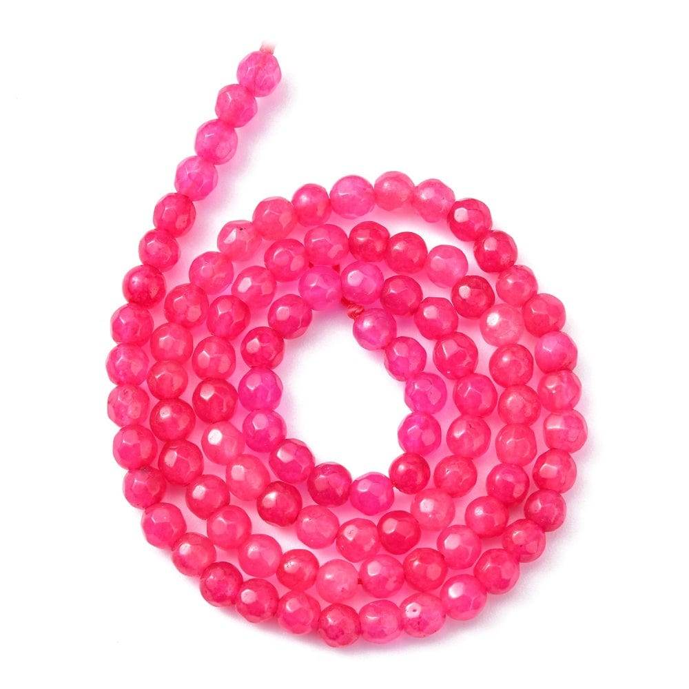 Jade Perler, Assorteret Farver, Facetteret, (4mm, 10 Strenge) - Uniq Perler - 0001489204