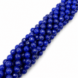 Jade Perler – Blå, Facetteret Rund (8mm) - Uniq Perler - 3148490187