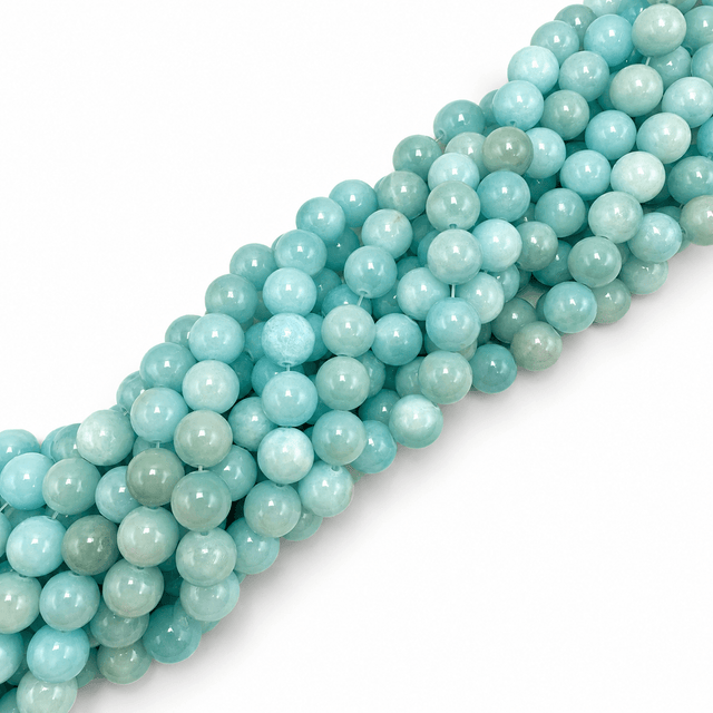 Jade Perler – Blå, Runde (12mm) - Uniq Perler - 123555