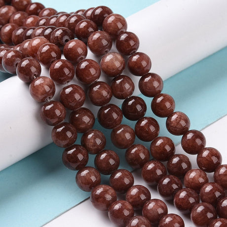 Jade Perler – Brun, Runde (8mm) - Uniq Perler - 123652