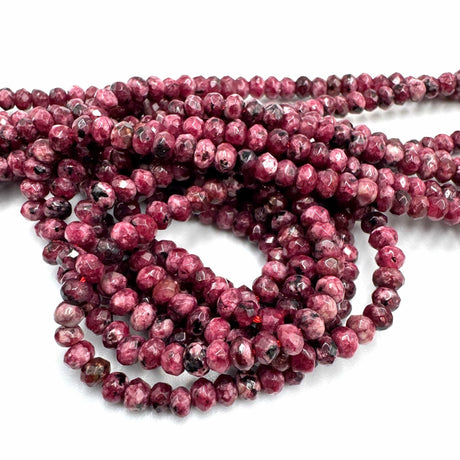 Jade Perler, Cerise Farvet Rondel, (4x3mm) - Uniq Perler - 678899
