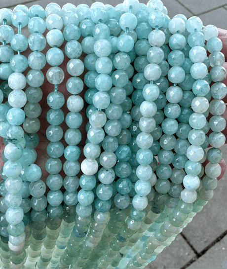 Jade Perler, Facetteret, (6mm) - Uniq Perler - 612223