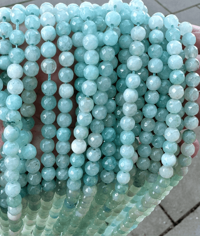 Jade Perler, Facetteret, (6mm) - Uniq Perler - 612223