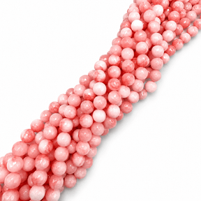 Jade Perler - Facetteret, Pink (10mm) - Uniq Perler - 117266