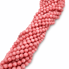 Jade Perler - Facetteret, Pink (8mm) - Uniq Perler - 117267