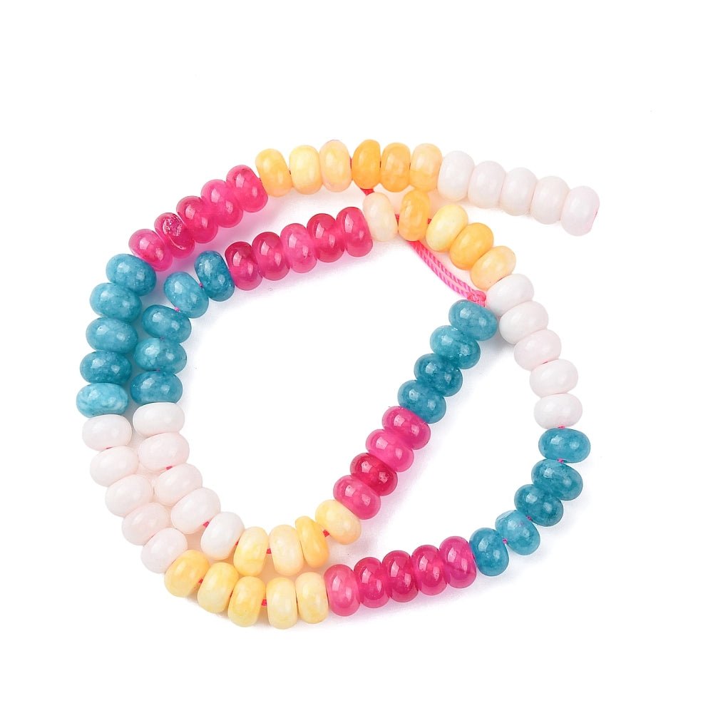 Jade Perler – Farve Mix, Rondel (8,5x4,5~5,5mm) - Uniq Perler - 122424