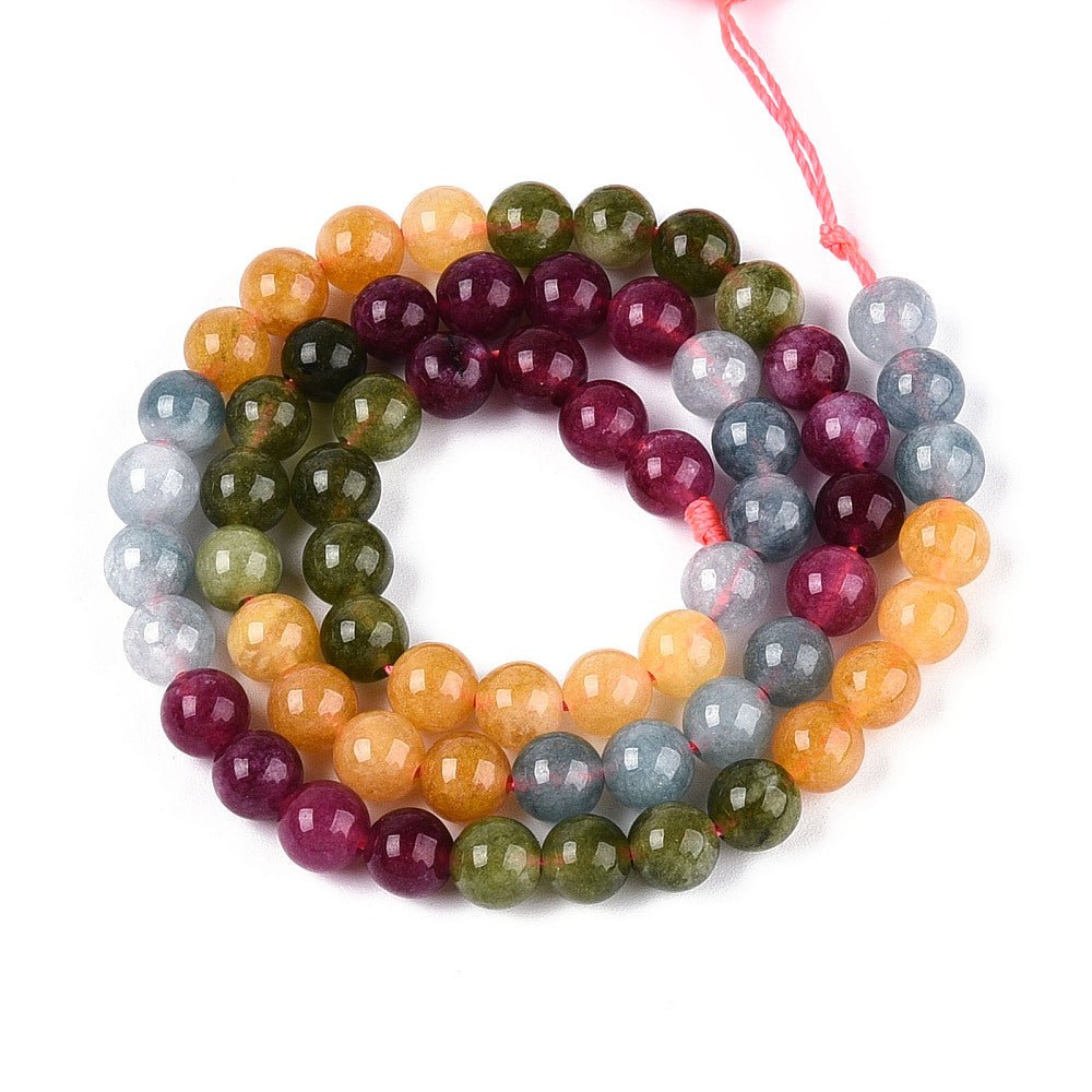 Jade Perler – Farve Mix, Runde (6-6,5mm) - Uniq Perler - 121765