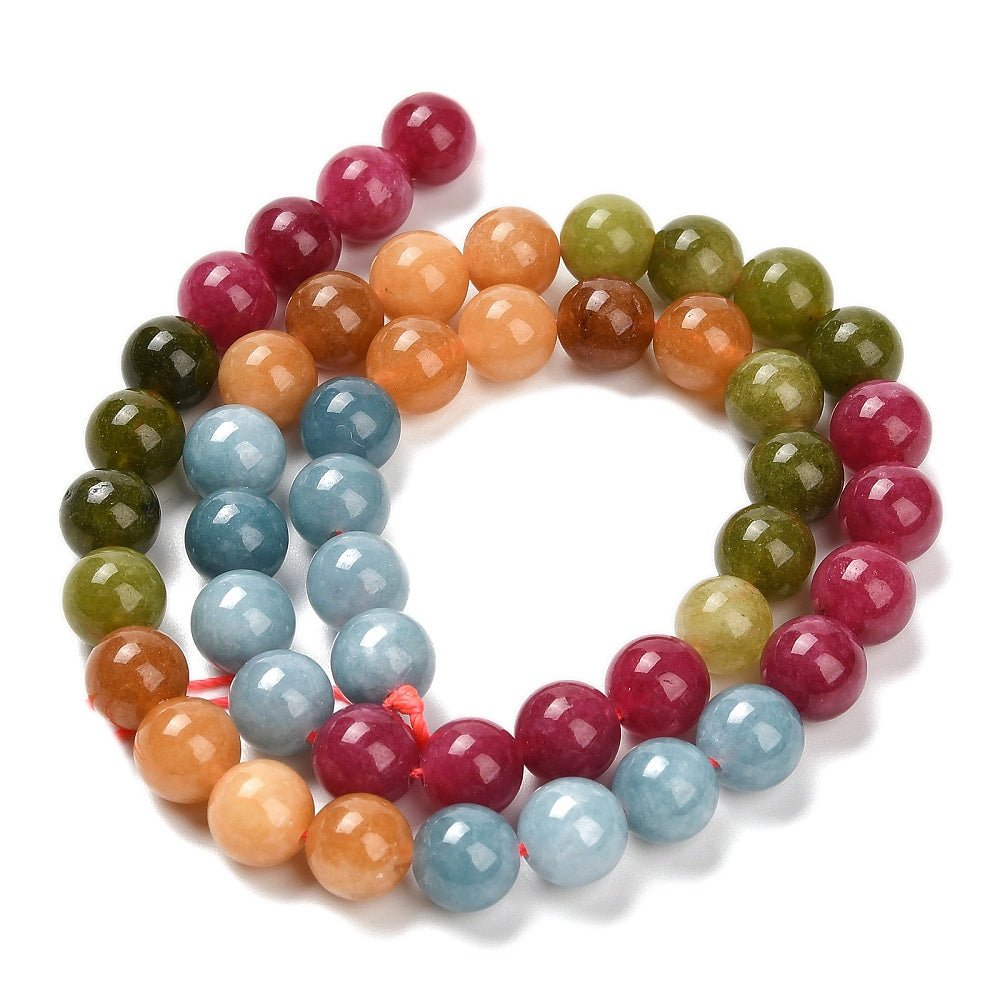Jade Perler – Farve Mix, Runde (8,5mm) - Uniq Perler - 121969