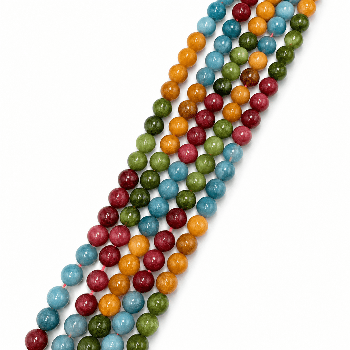 Jade Perler – Farve Mix, Runde (8,5mm) - Uniq Perler - 121969