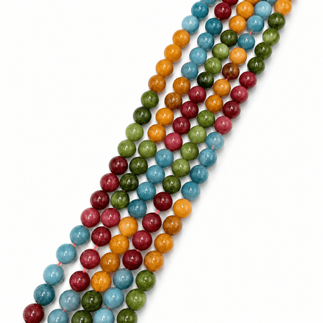 Jade Perler – Farve Mix, Runde (8,5mm) - Uniq Perler - 121969