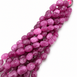 Jade Perler – Fuchsia, Ovale (11~13x9~10x8,5~10mm) - Uniq Perler - 123751