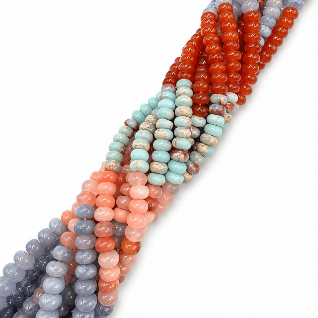 Jade Perler – Gradueret, Rondel (8,5x4,5~5,5mm) - Uniq Perler - 122425