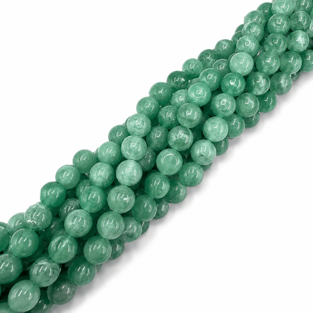 Jade Perler – Grøn, Coin (10x6mm) - Uniq Perler - 123554