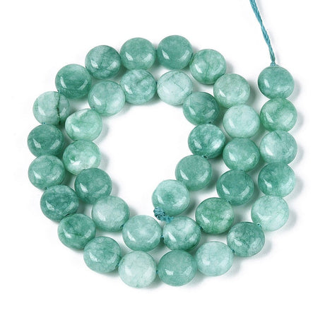 Jade Perler – Grøn, Coin (10x6mm) - Uniq Perler - 123554