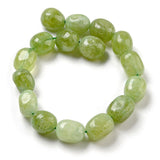Jade Perler – Grøn, Ovale (11~13x9~10x8,5~10mm) - Uniq Perler - 123767