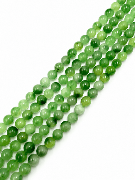Jade Perler – Grøn, Runde (10~10,5mm) - Uniq Perler - 124430