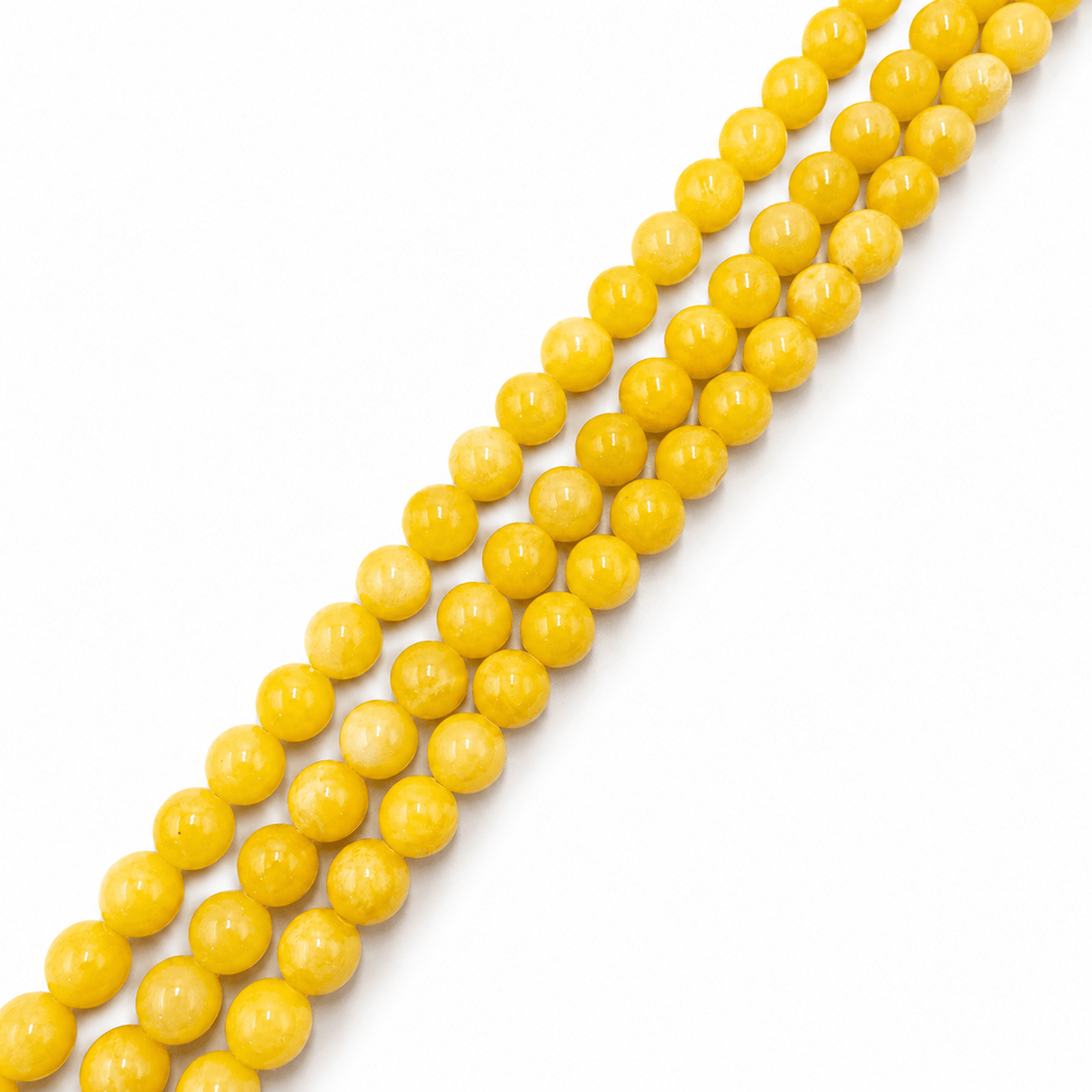 Jade Perler – Gul, Runde (10mm) - Uniq Perler - 124494