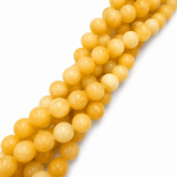Jade Perler – Gul, Runde (14,5mm) Grade A - Uniq Perler - 123707