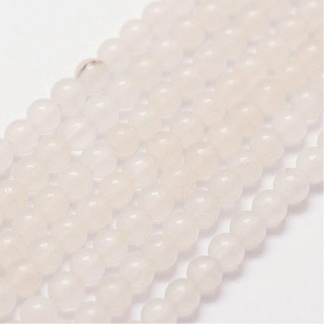 Jade Perler – Hvid, Runde (3mm) - Uniq Perler - 123787