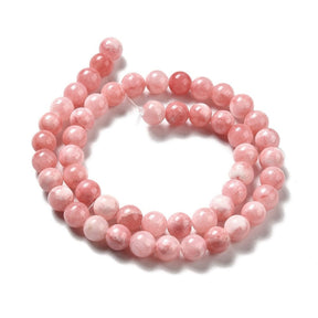 Jade Beads, Coral, (10mm) - Uniq Perler - 113029