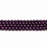 Jade Perler – Lilla, Facetterede, Runde (8mm) - Uniq Perler - 126027