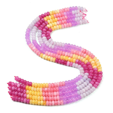Jade Perler – Lilla Gradient, Rondel (8,5x4,5 - 5,5mm) - Uniq Perler - 121763