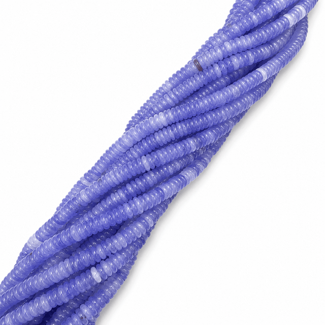 Jade Perler – Lilla, Rondel (6x2~3mm) - Uniq Perler - 122409