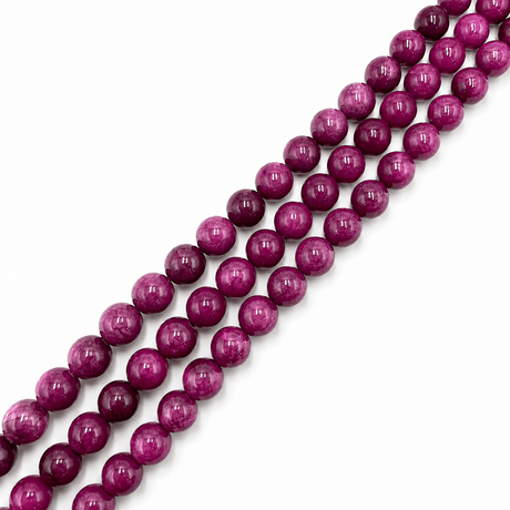 Jade Perler – Lilla, Runde (10mm) - Uniq Perler - 124493