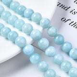 Jade Perler, Lys Blå,(10mm) - Uniq Perler - 146284