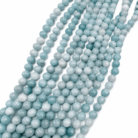 Jade Perler - Lys Blå/Grøn, Runde (12mm) - Uniq Perler - 111771